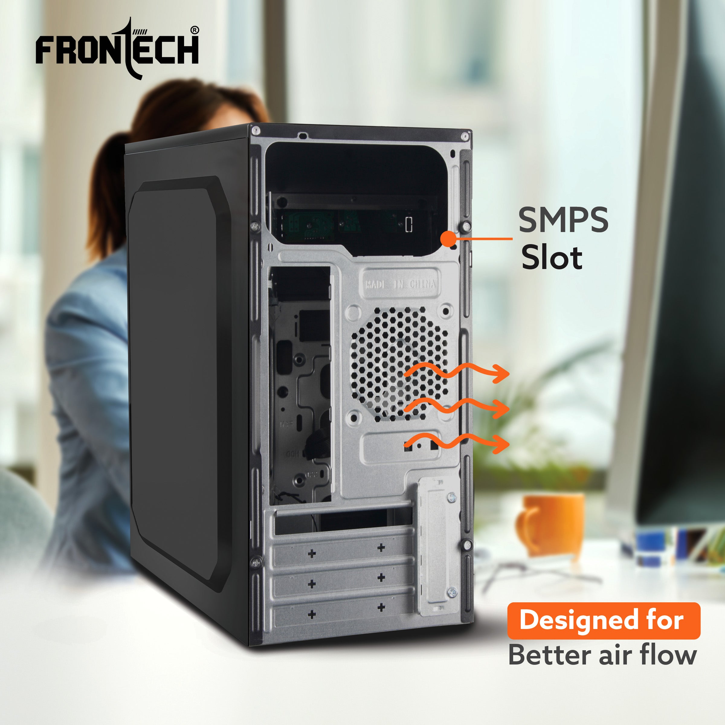 Wall Silver Range ATX Cabinet | Front Audio, 2x Front USB 2.0 Ports (FT-4267)
