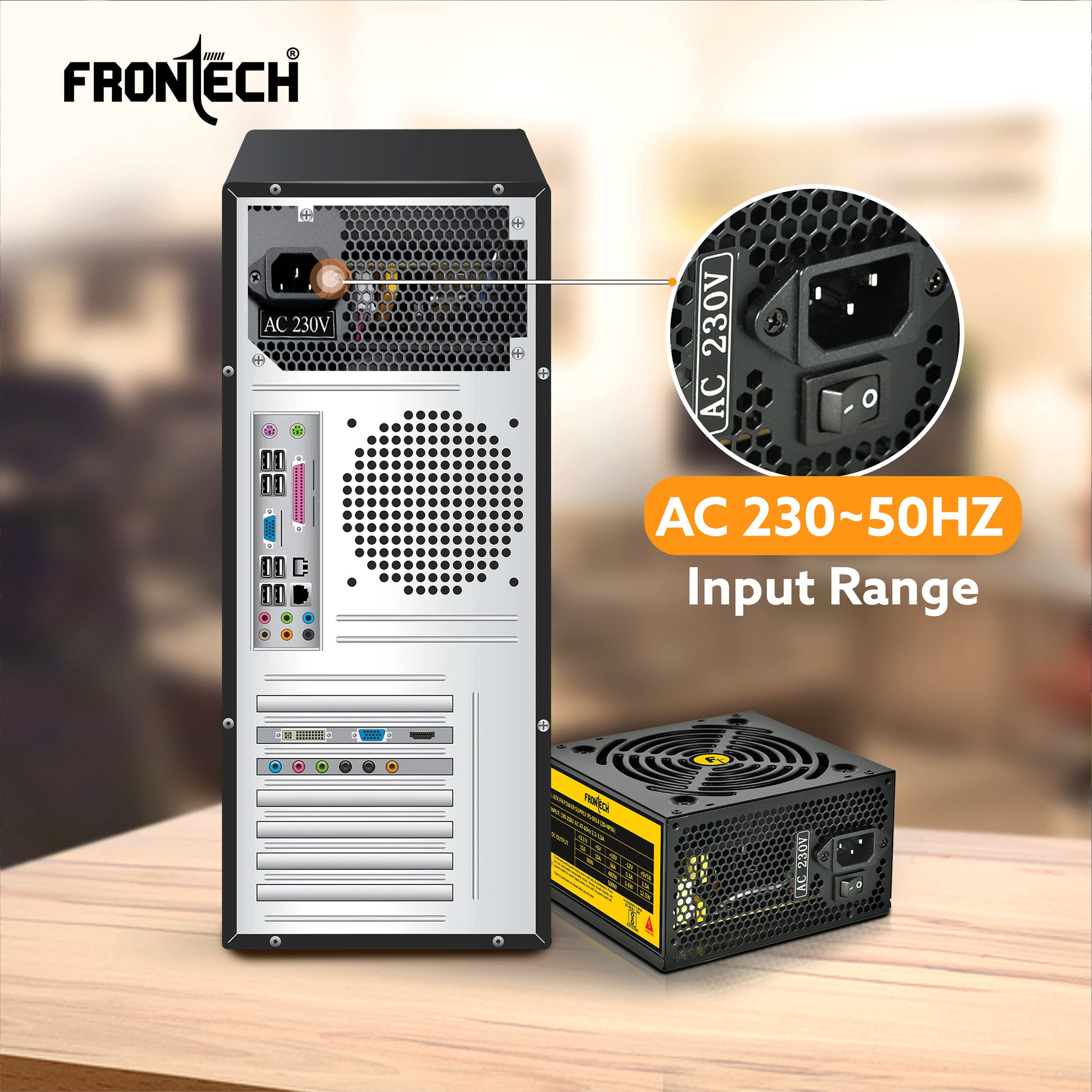 Pro Gaming 500W PSU with Built-in Protections and Smart Cooling (PS-0014)