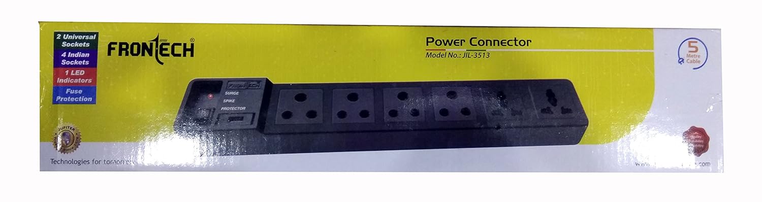 Extension Cord with 4 Indian and 2 Universal Sockets (3513)