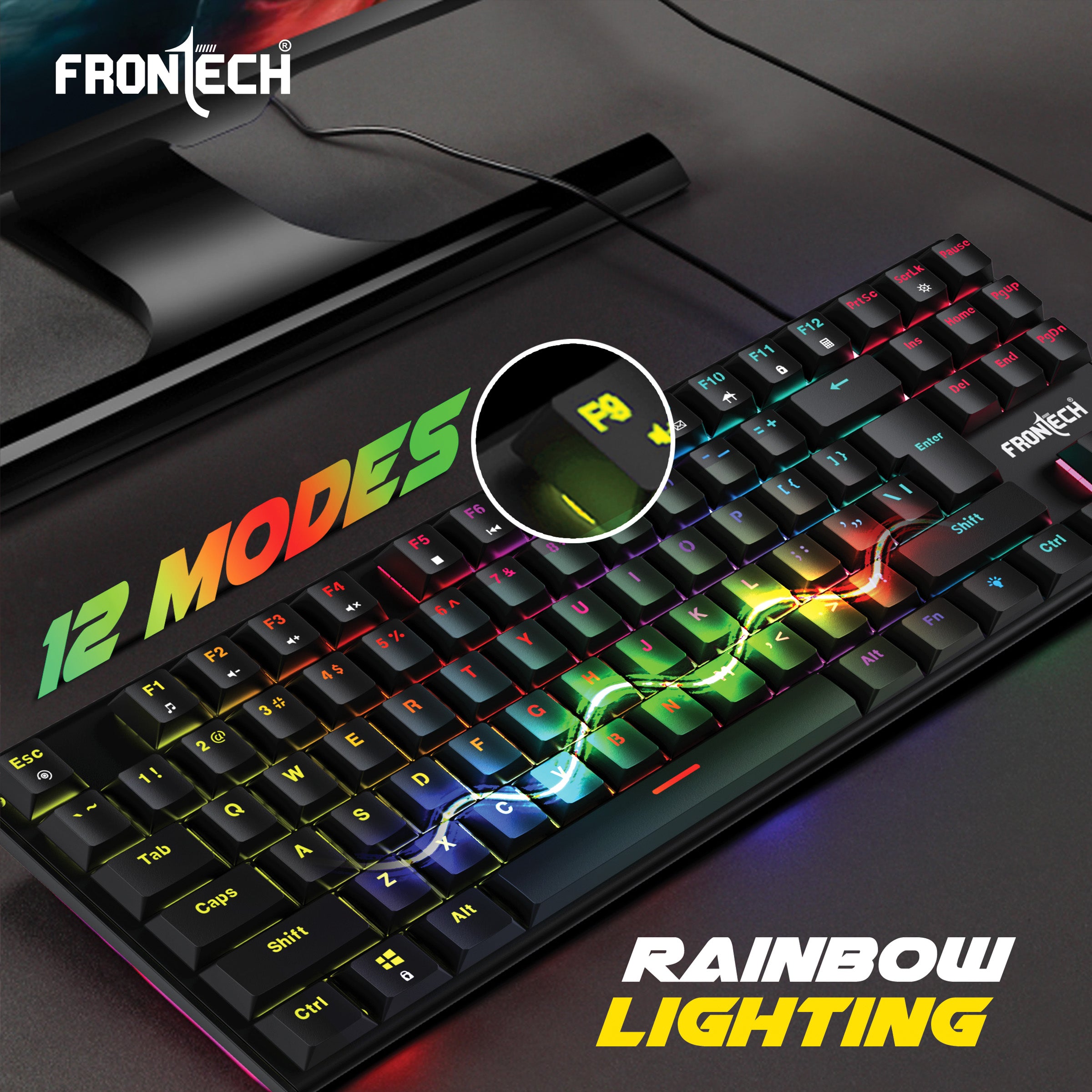 Wired Gaming Multicolor RGB Backlight Keyboard (KB-0014)