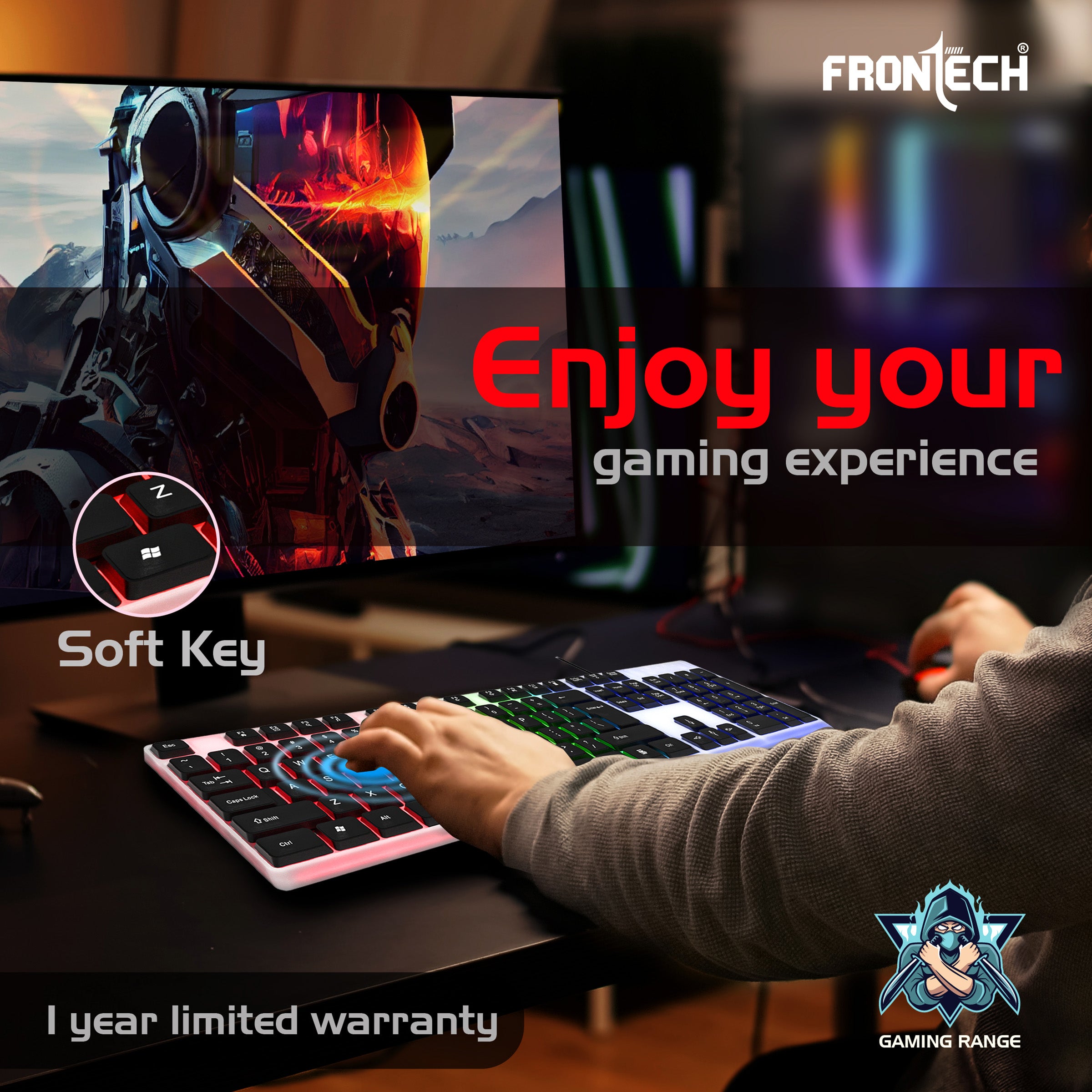 Wired Gaming Keyboard with 104 Keys (KB-0042)