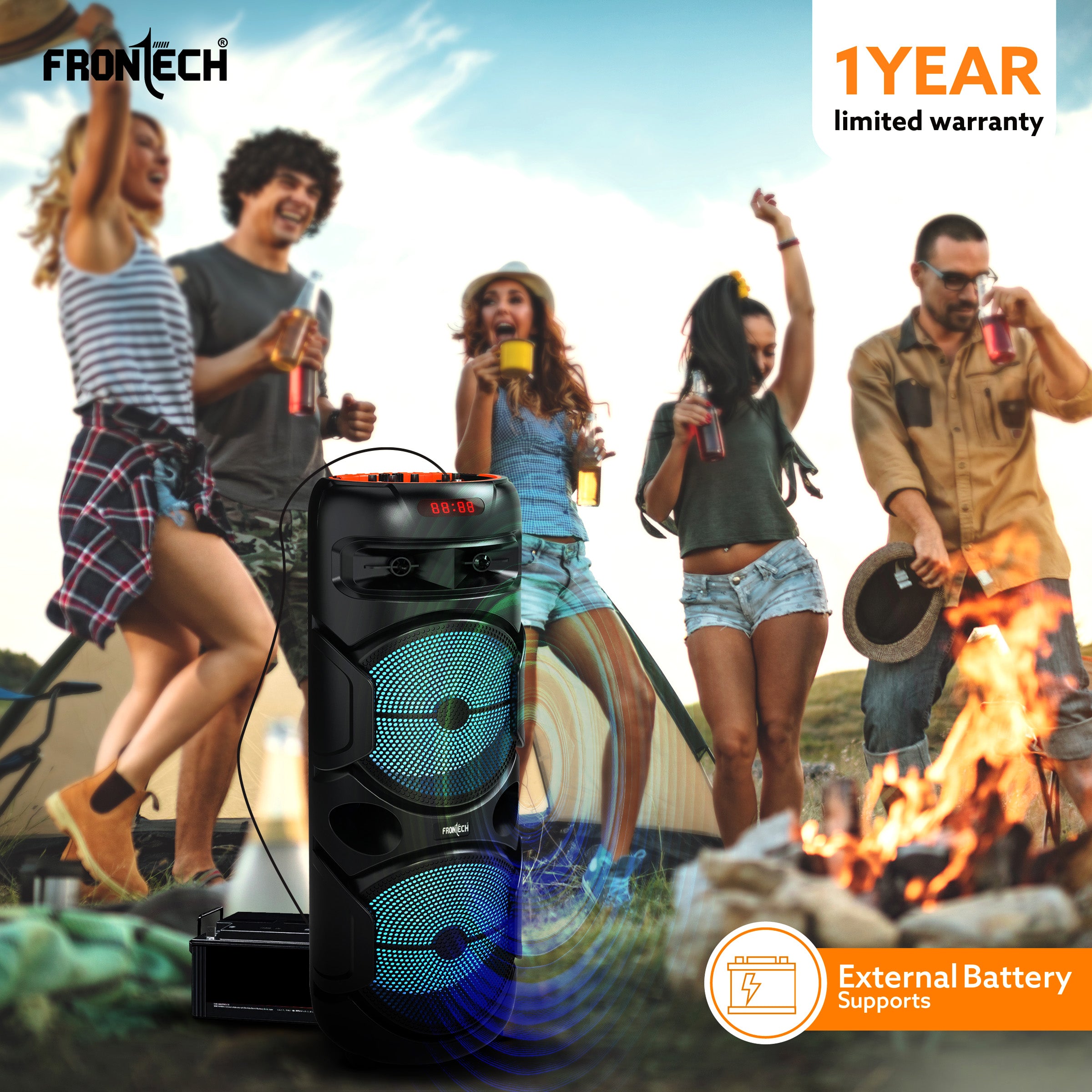 Spectra TWS Wireless 48W Bluetooth 5.0 Trolley Speaker (SW-0134)
