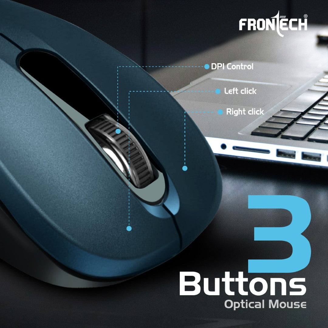 Wireless Mouse | 2.4GHz, 1000 DPI, Power Saver | USB Nano Receiver (MS-0092)