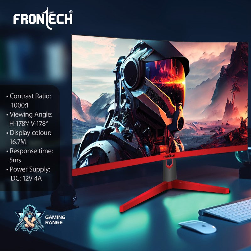 27'' Curved Gaming LED Monitor | 100Hz, 1920x1080 | 1500R Curve, Bezel-Less Design (MON-0053C)