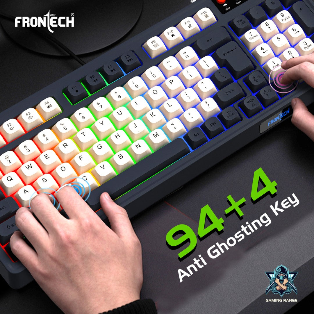 Aero Blade Wired Gaming Set: Rainbow LED, 94 Keys, 7200 DPI (KB-0044)