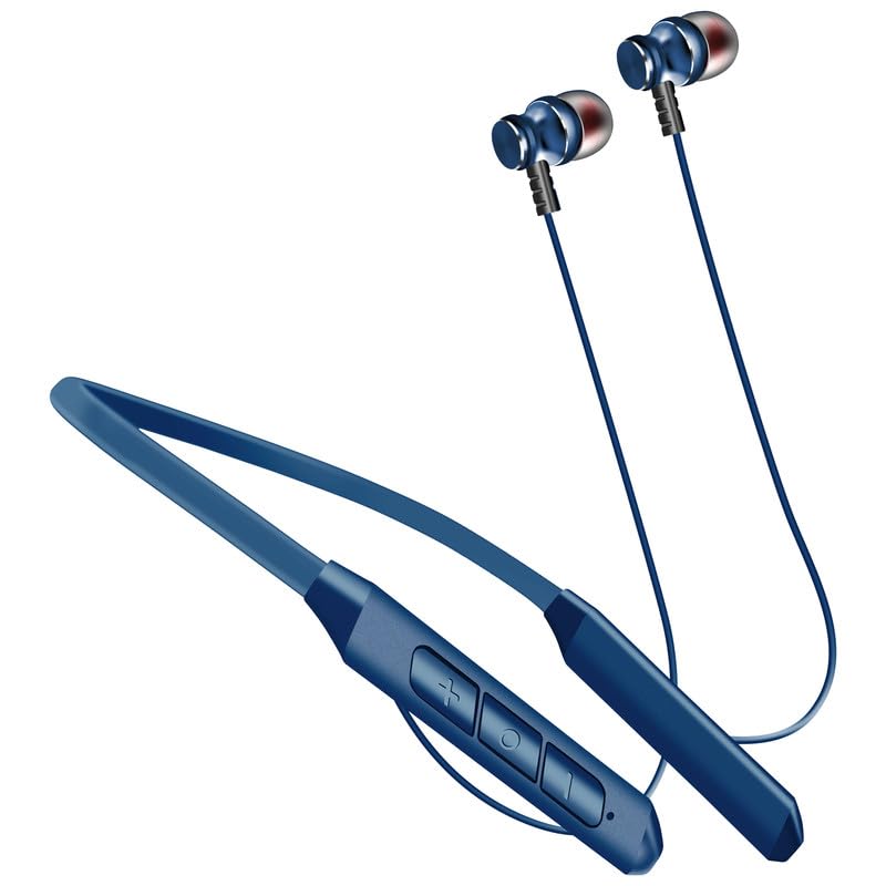 Wireless Neckband | 20 Hours Playback, Bluetooth 5.0 (EF-0068,Black)
