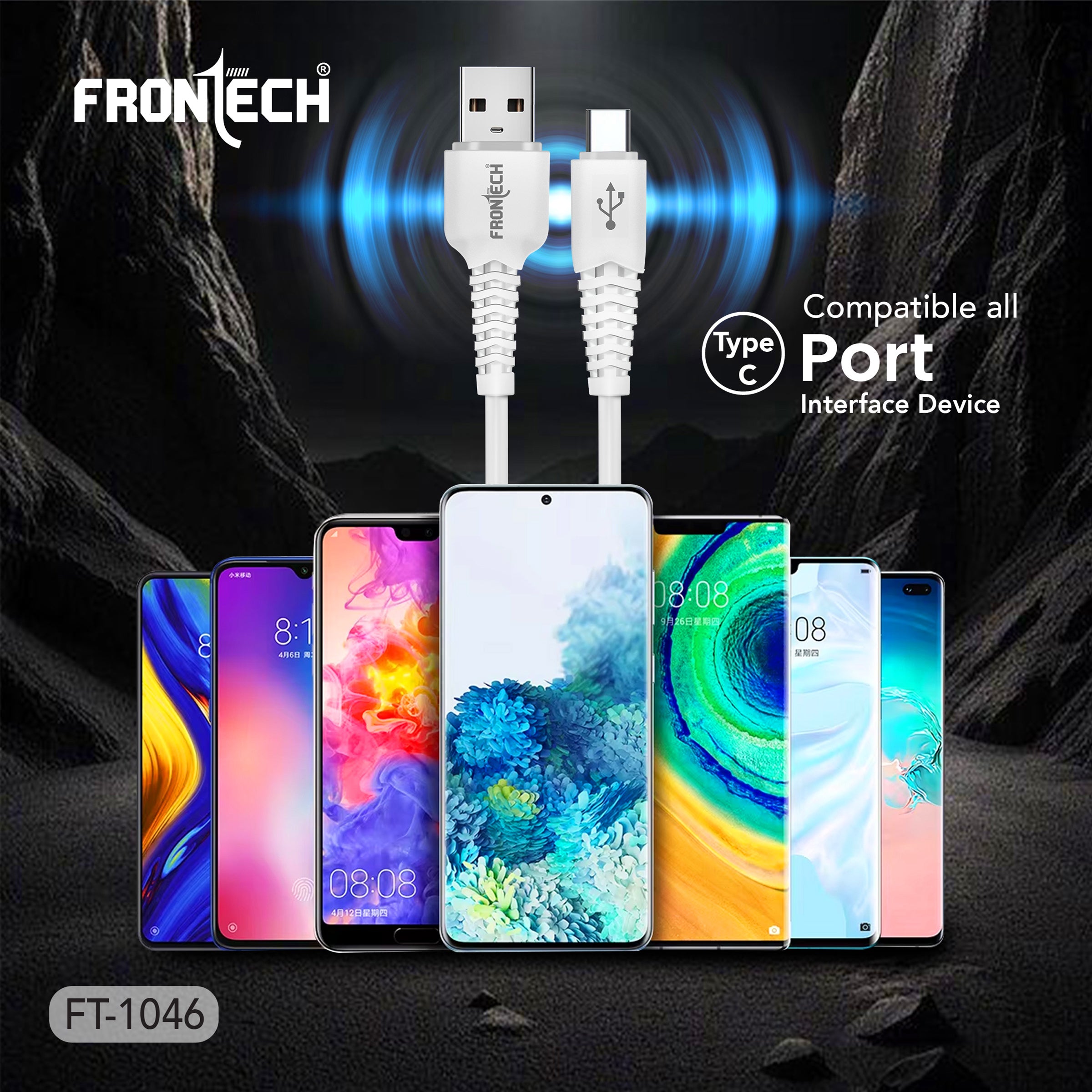 Frontech Super Fast 30W USB to Type-C Charging & Data Cable | 1.0 Meter | Durable | Bend-Resistant (FT-1046)