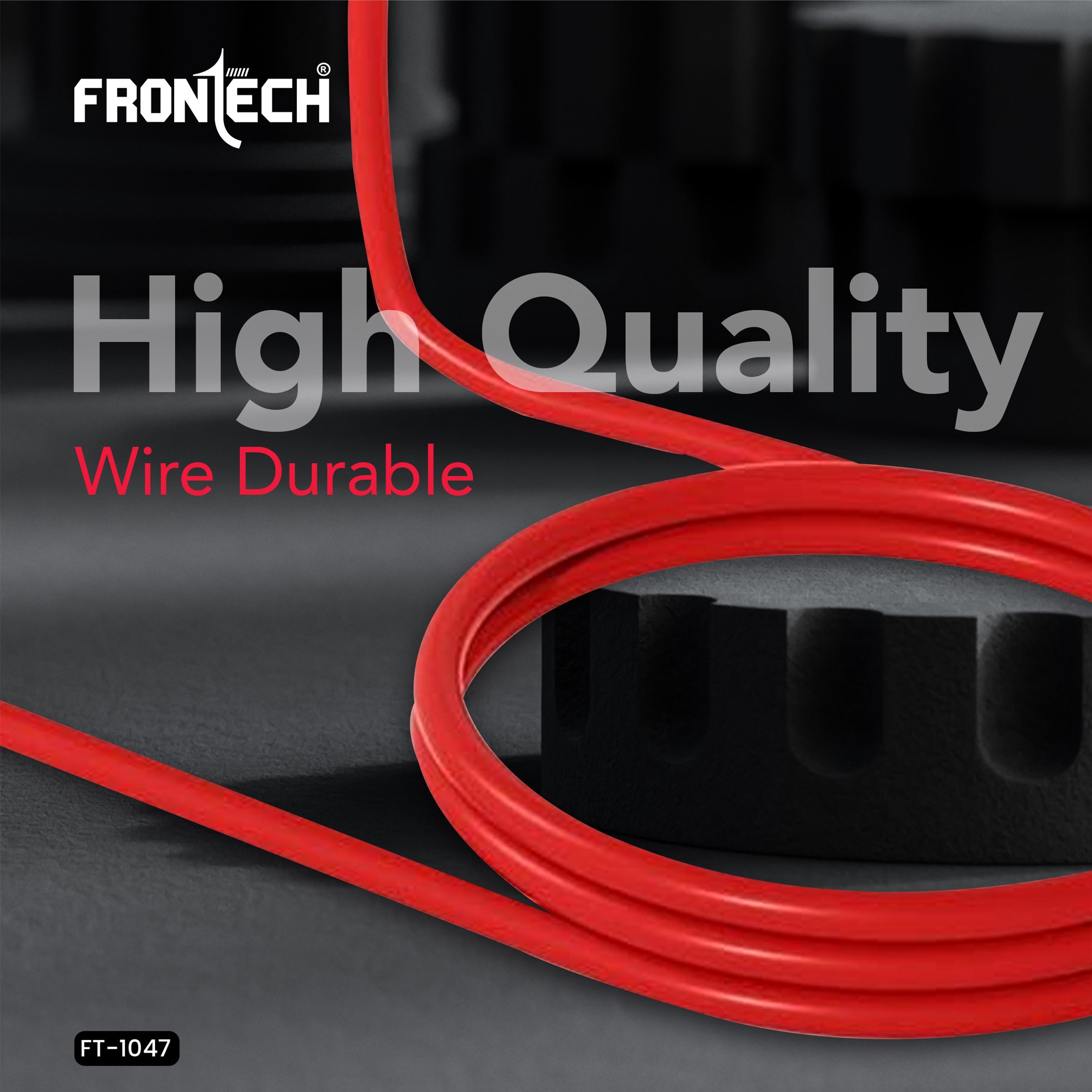 Frontech USB Type-C Fast Charging Cable | 100W Power Delivery | 1M Durable & Bend-Resistant | SuperSpeed Data Transfer | Red & White (FT-1047)