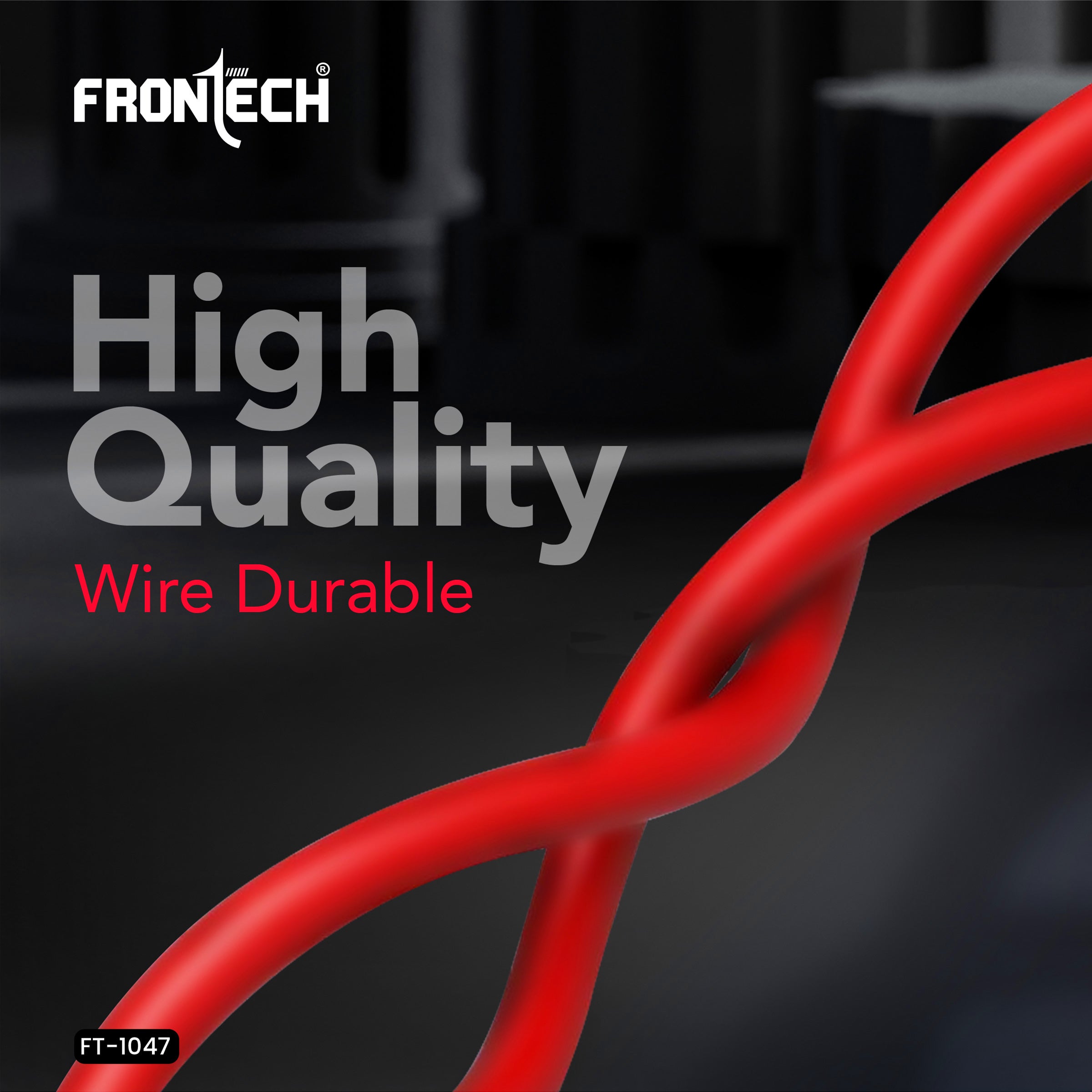 Frontech Super Fast 65W USB to Type-C Data Cable - 1.0 Meter | High-Speed Charging & Data Transfer | Durable & Bend Resistant (FT-1048)