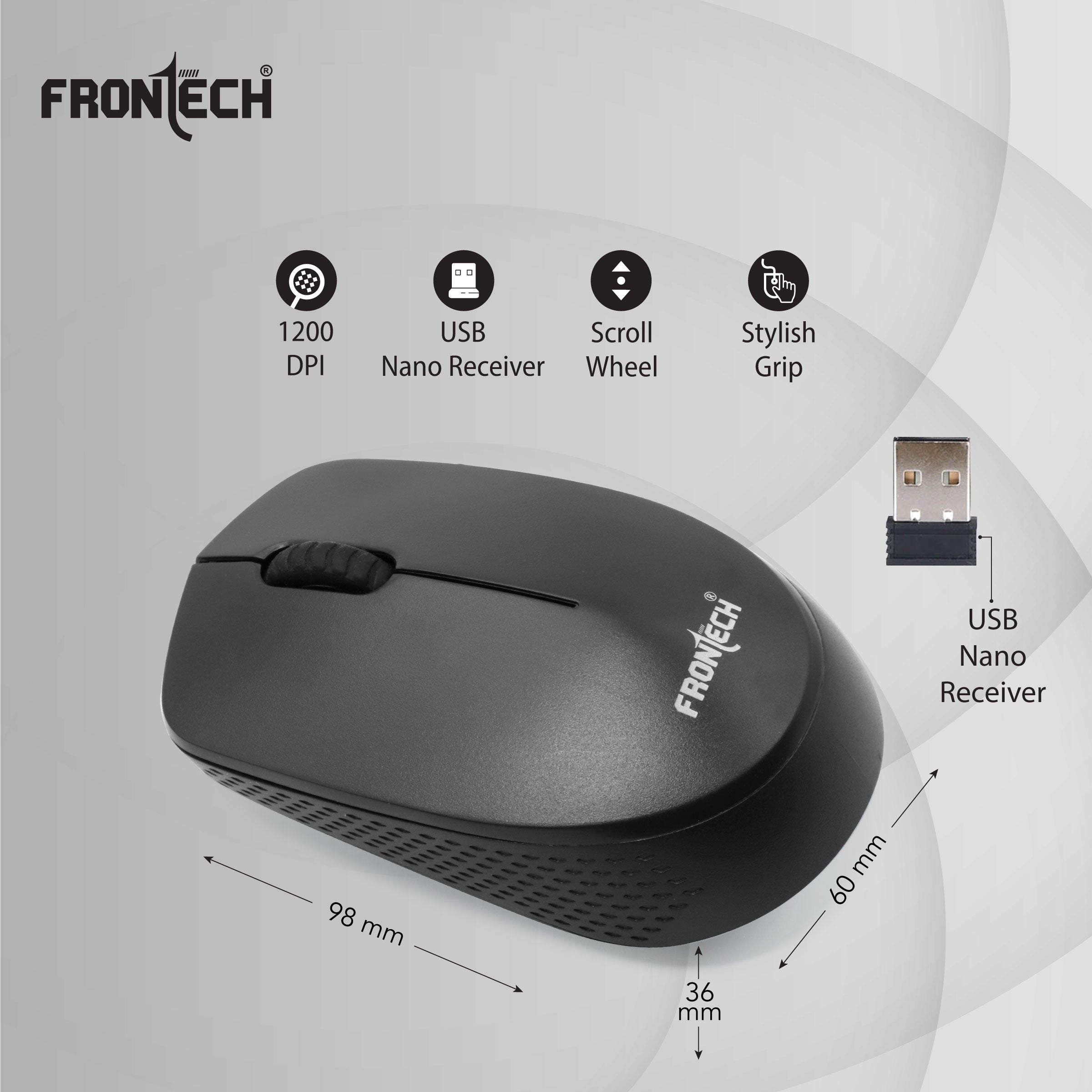 Wireless Keyboard and Mouse Combo 1200 DPI (KB-0027)