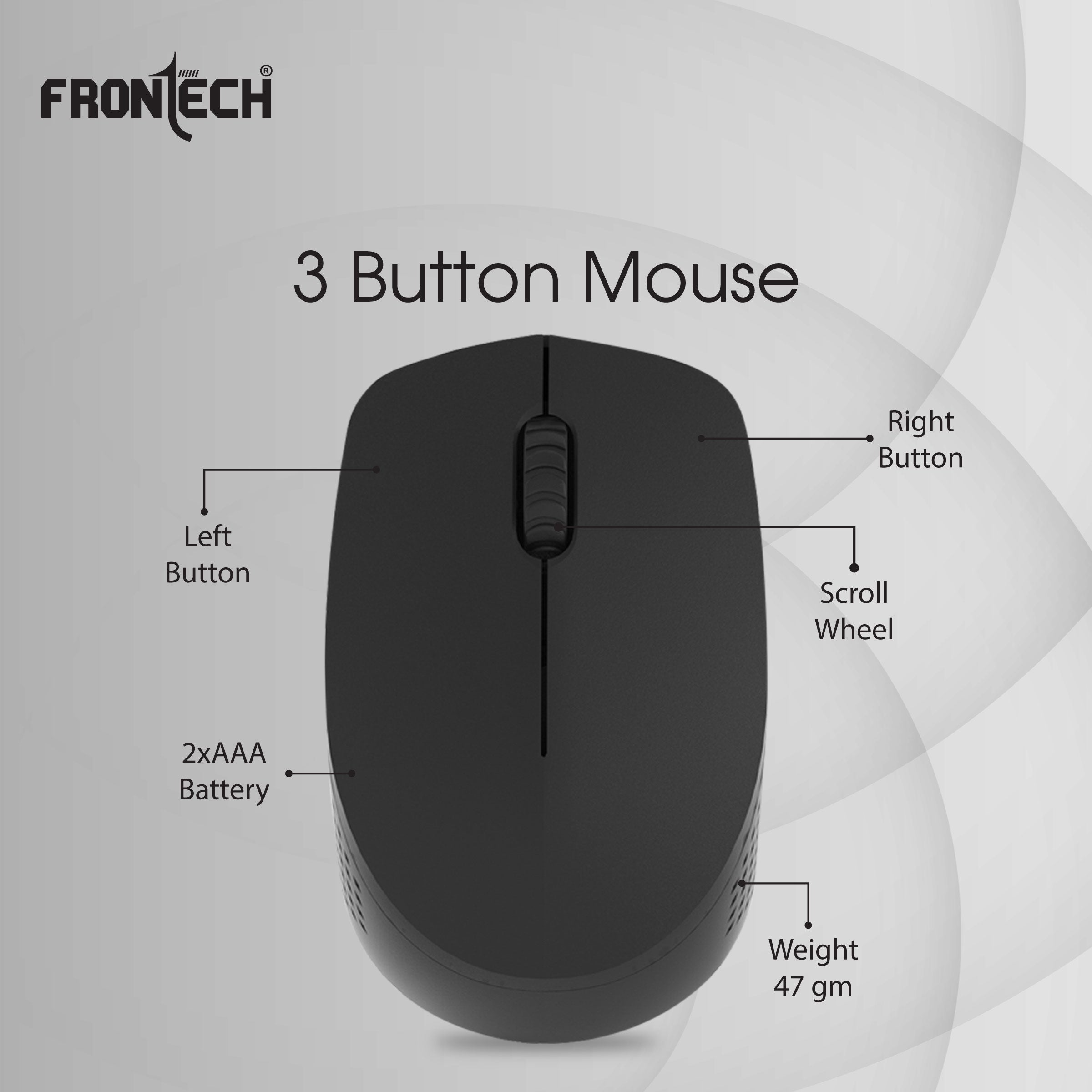 Wireless Keyboard and Mouse Combo 1200 DPI (KB-0027)