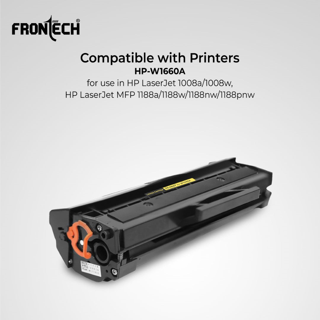 H-W1660A Laserjet Toner Cartridge | Compatible with HP Laserjet 1008A/1008W, HP MFP 1188A/1188W/1188NW/1188PNW (TC-0027)